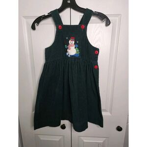 VTG PATSY AIKEN Dress‎ Girls Size 5 Christmas Holiday Snowman Corduroy